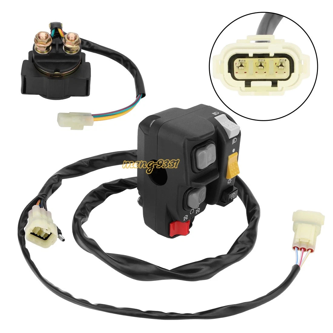Left Handlebar Switch & Starter Relay for Honda Foreman 450 TRX450FE (1998–2004)