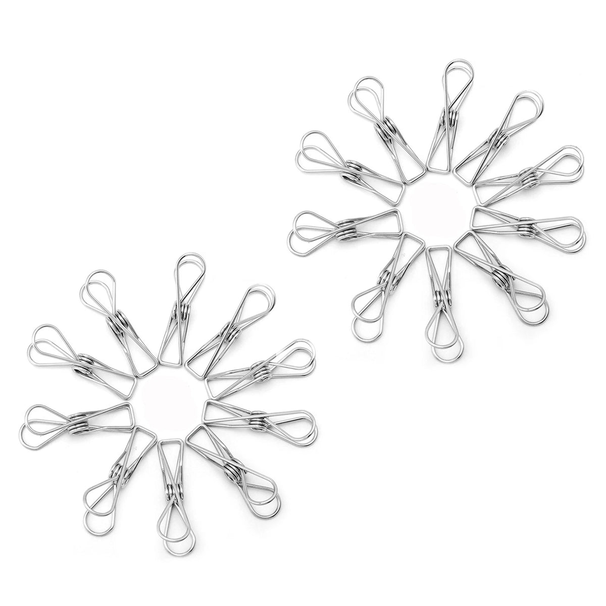 Set of 20 Metal Wire Clips for Clothes Pegs