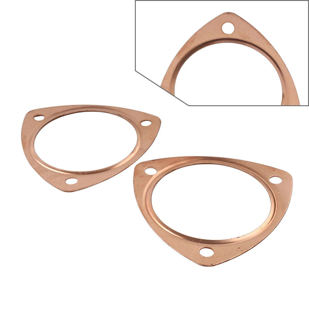 2X Copper Header Pipe Collector Flange Gaskets for Chevy SBC BBC (302–305)