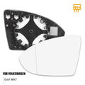 Heated Side Mirror Glass with Backing Plate for Volkswagen Golf (2015–2020)