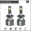 2X H7 LED Headlight Bulbs Conversion Kit 72W 10000LM 6000K for Vehicles