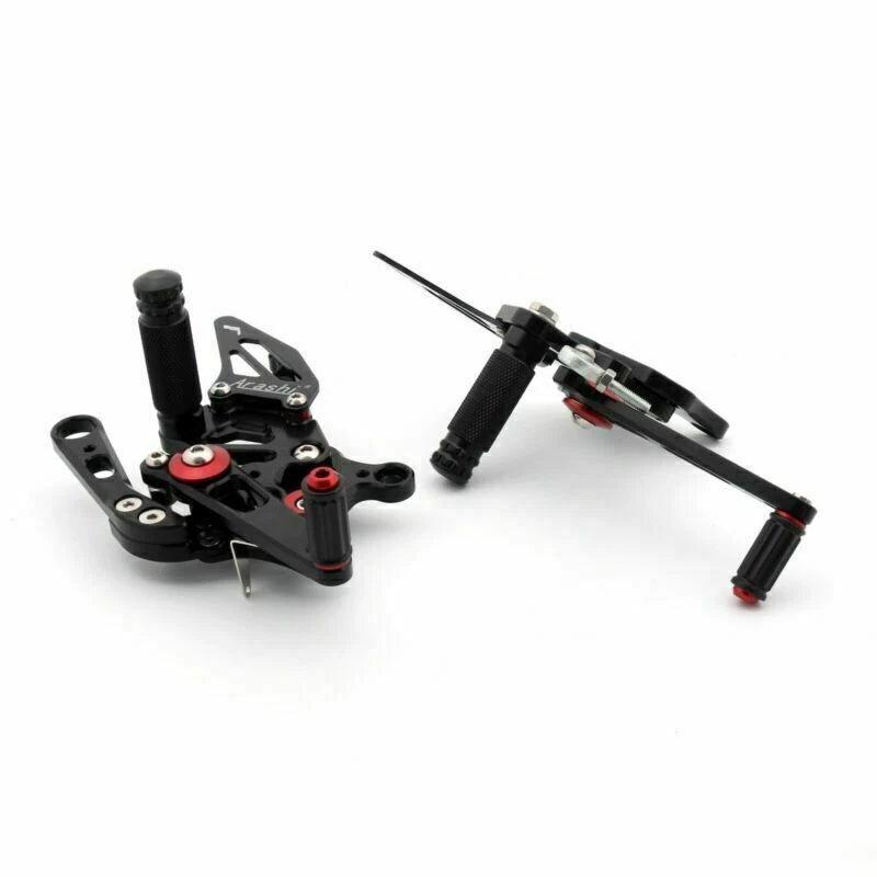 Aluminum Rearsets Footpegs Pedals for Aprilia RSV4 1000 (2009–2012) Black T9