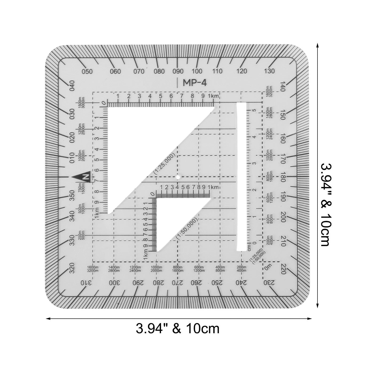 Protractor for Accurate Measurements in Land Navigation