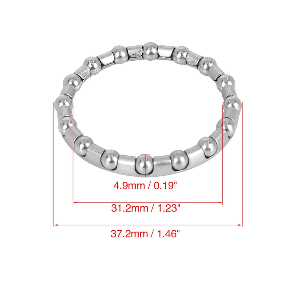 Crank Bearings Retainer Kit 16 Ball for Bicycle Wheel (37.2mm) (Set of 12)