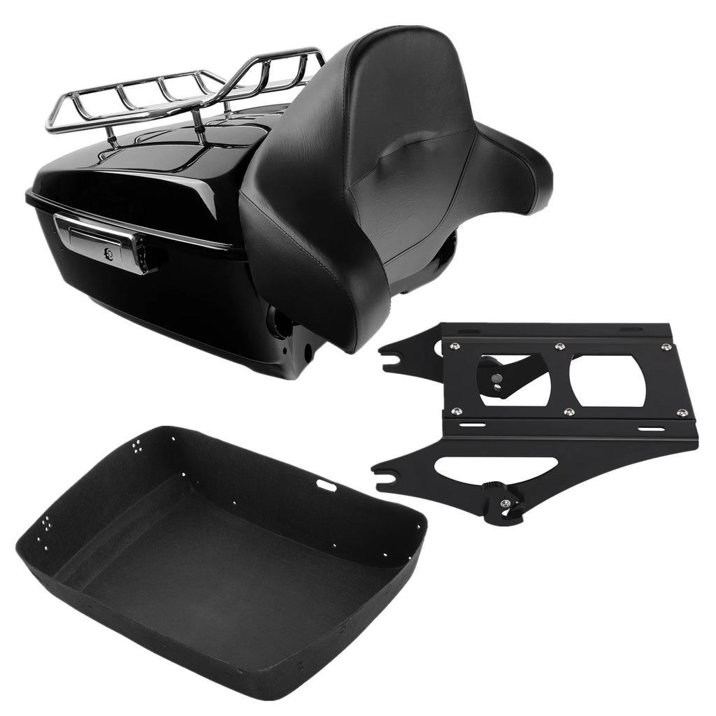 Trunk Backrest Pad Mount Rack for Harley Electra Glide (2014–2023)