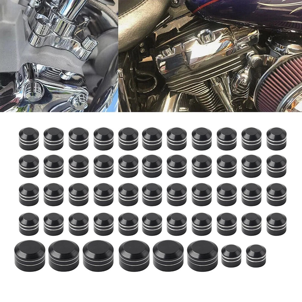52X Engine Topper Bolts Cover Screw Cap for Harley Twin Cam Dyna (2000–2017)