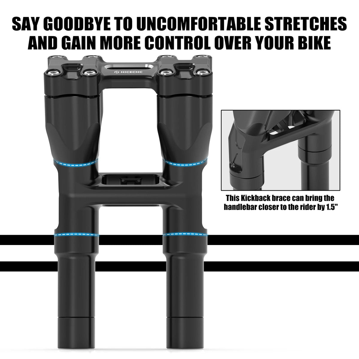 1-1/8" Kickback Handlebar Riser for Harley Road King Police (2014–2023)