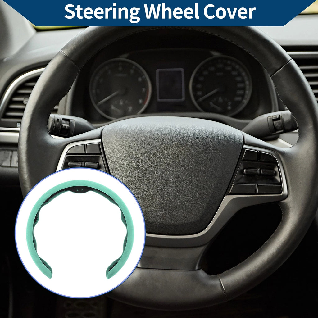 Steering Wheel Cover for Universal Fit (14.96", Celeste Blue)