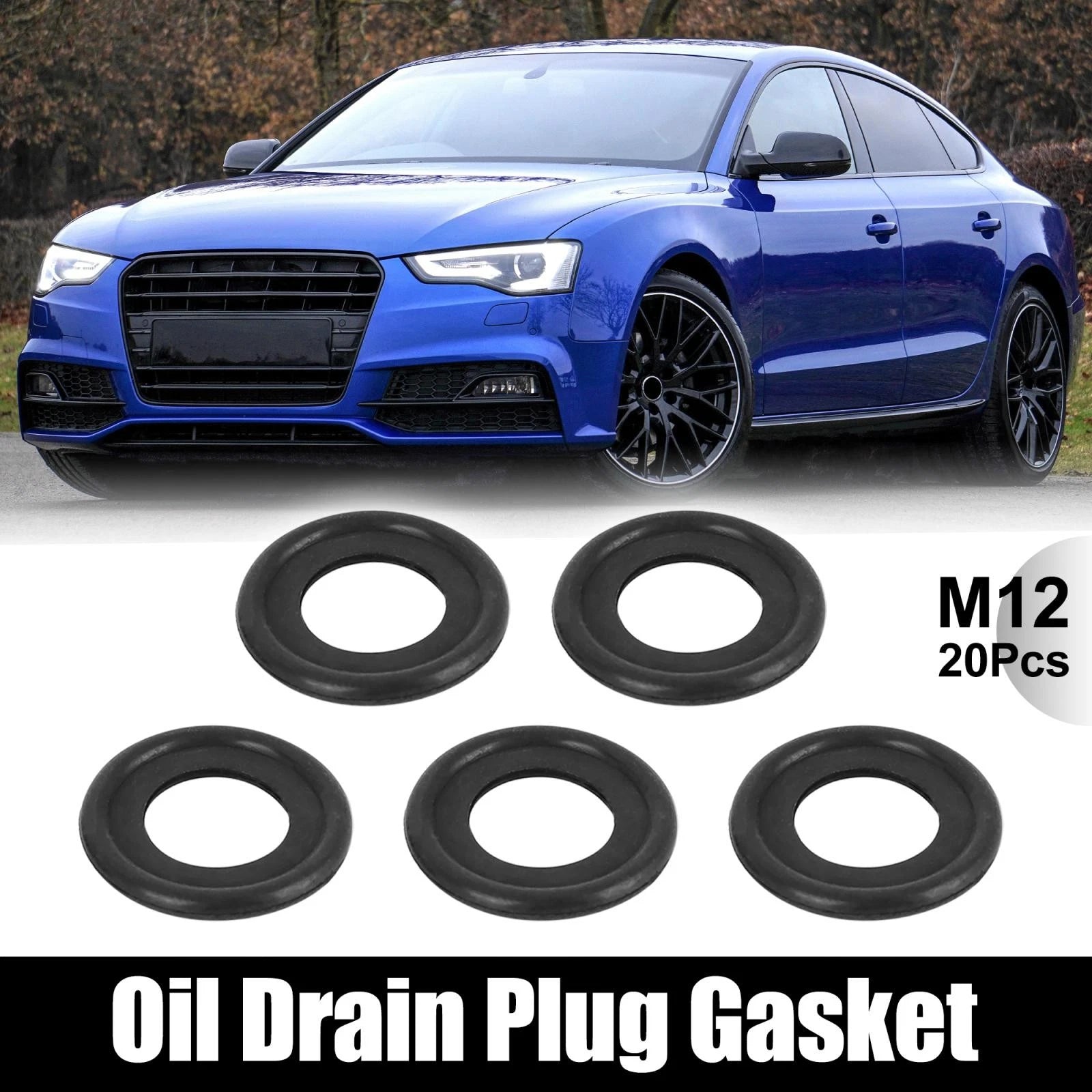 Engine Oil Drain Plug Crush Washers Seal Ring M12 for Chevy (2010–2024)