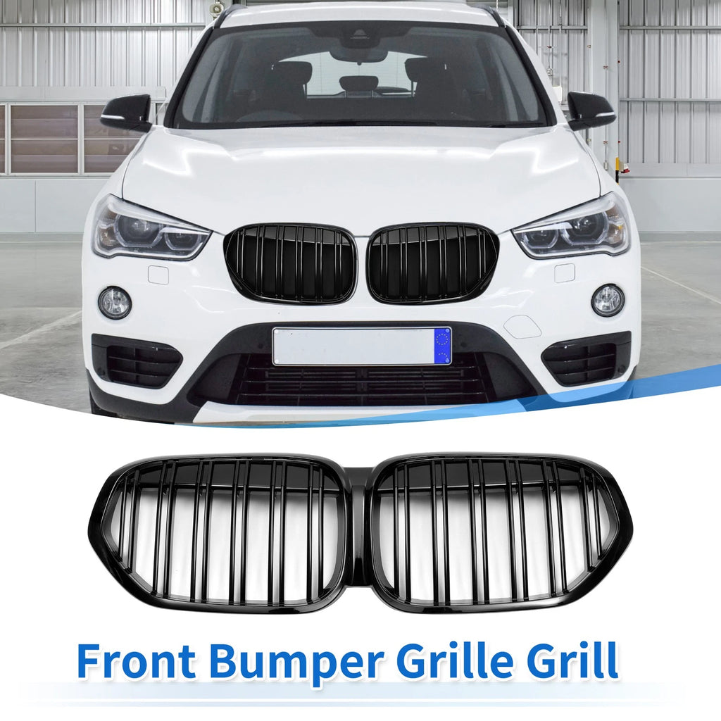 Front Upper Bumper Grille Grill Replacement for BMW X1 F48 (2016–2022)