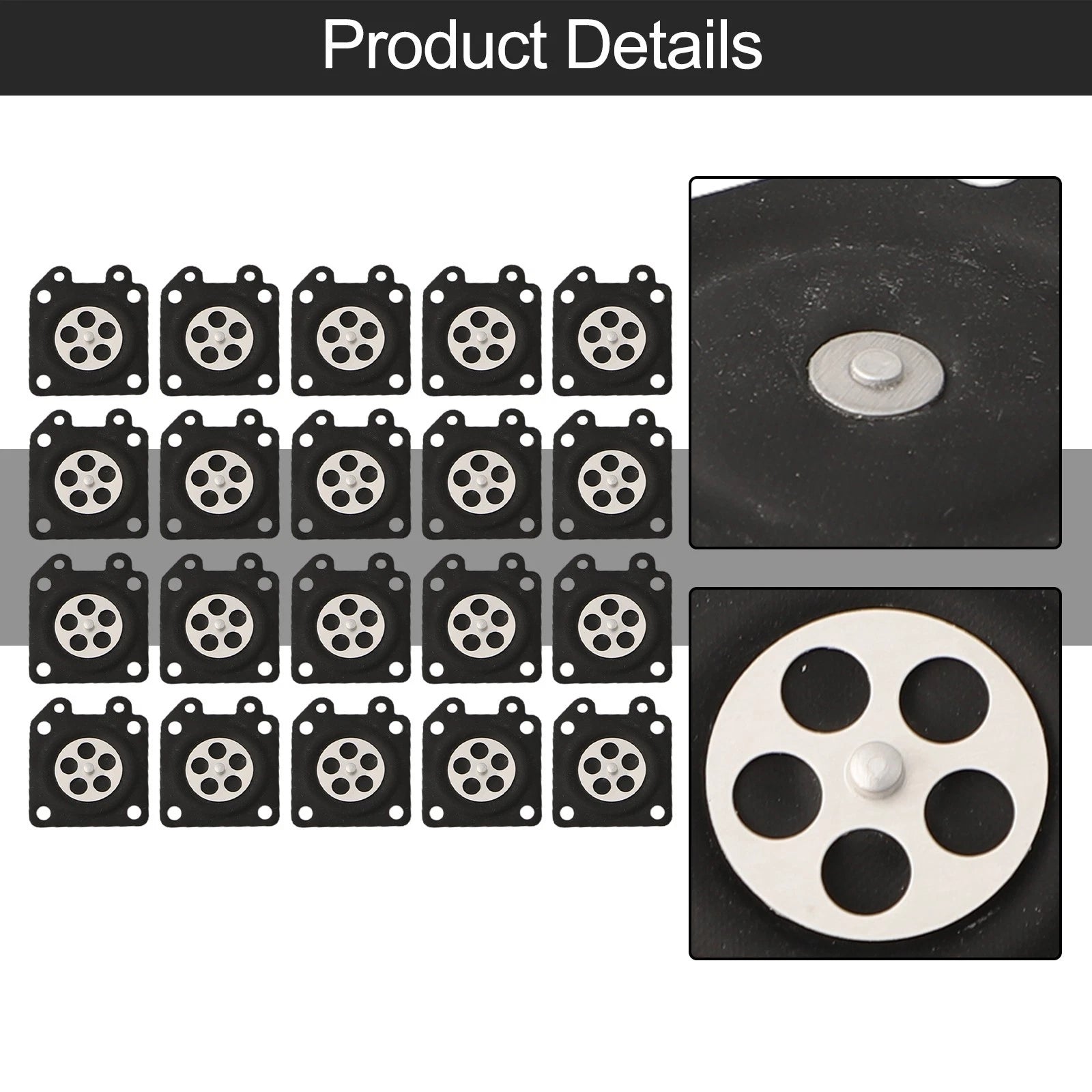 Set of 20 Rubber Diaphragms for Chainsaw Carburetor
