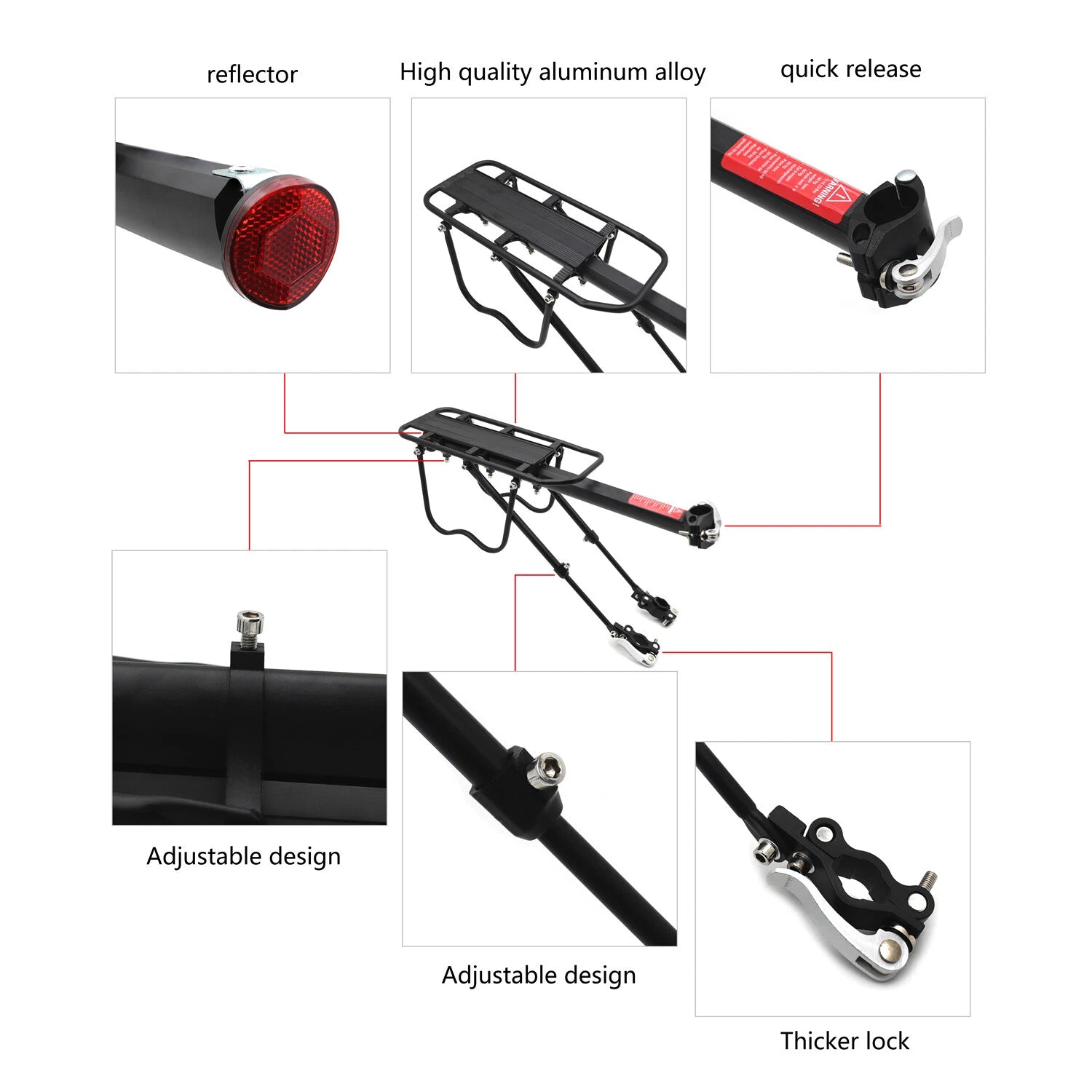 Rear Rack for Bicycle Carrier (2.0 Quick Release)