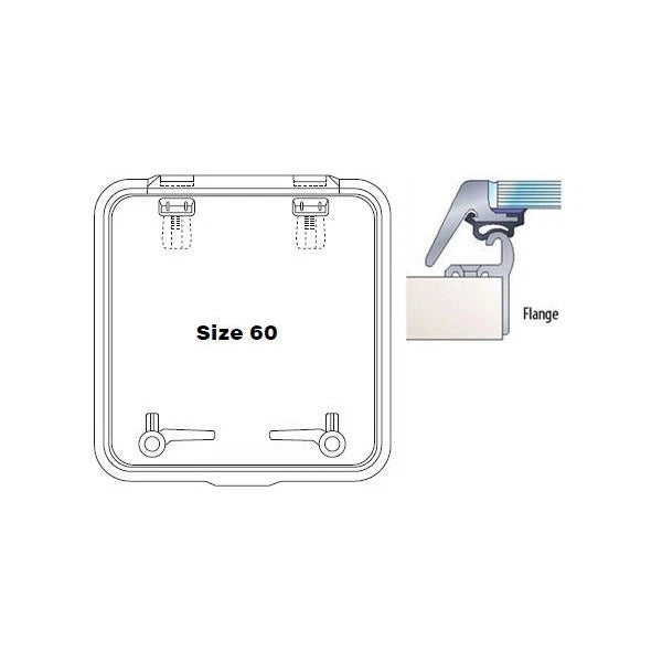 Lewmar Ocean Series Flange Base Hatch Size 60 for (39660070)