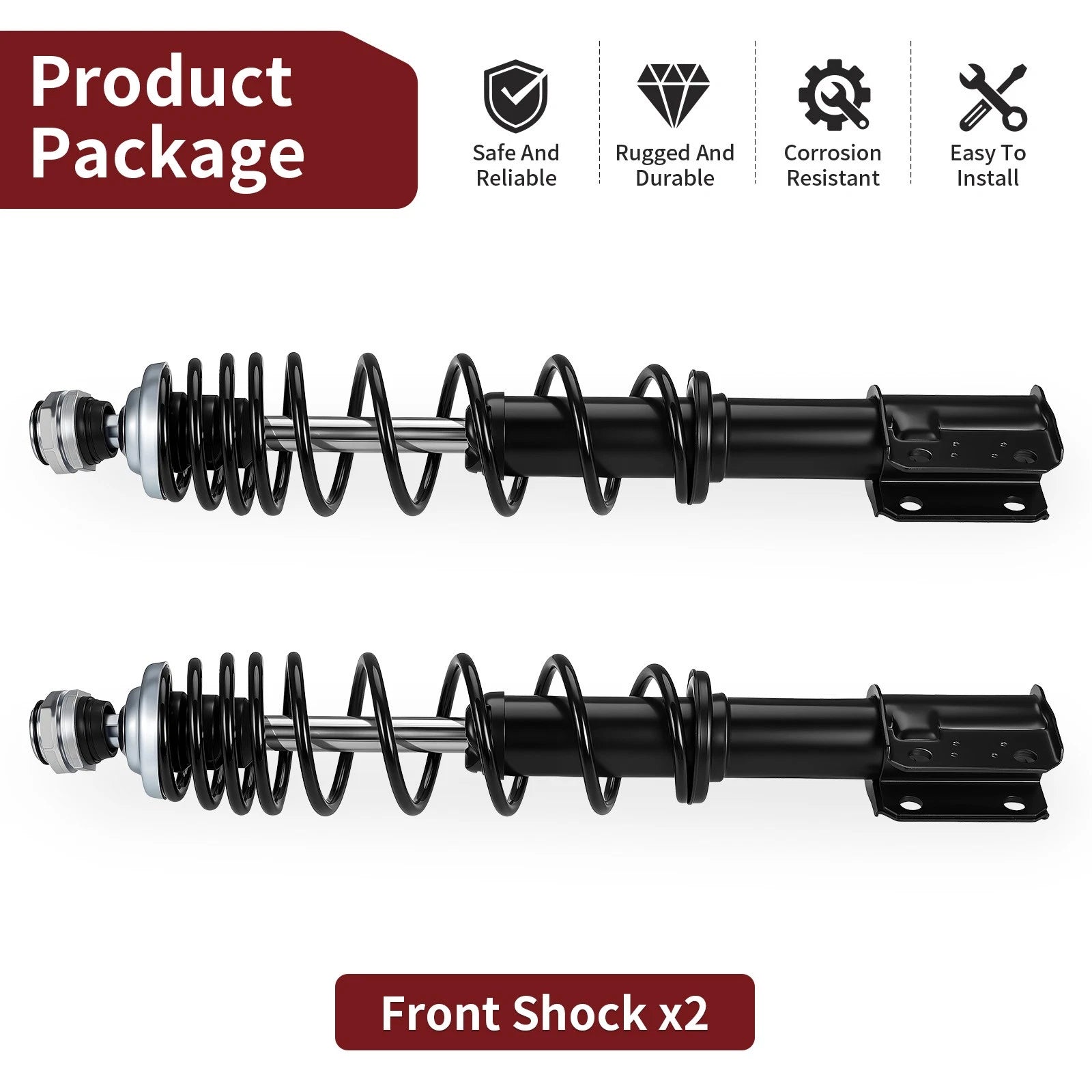 Front Shocks Set of 2 for Can-Am Outlander 330 (2005) 706200658 706200501 706200431