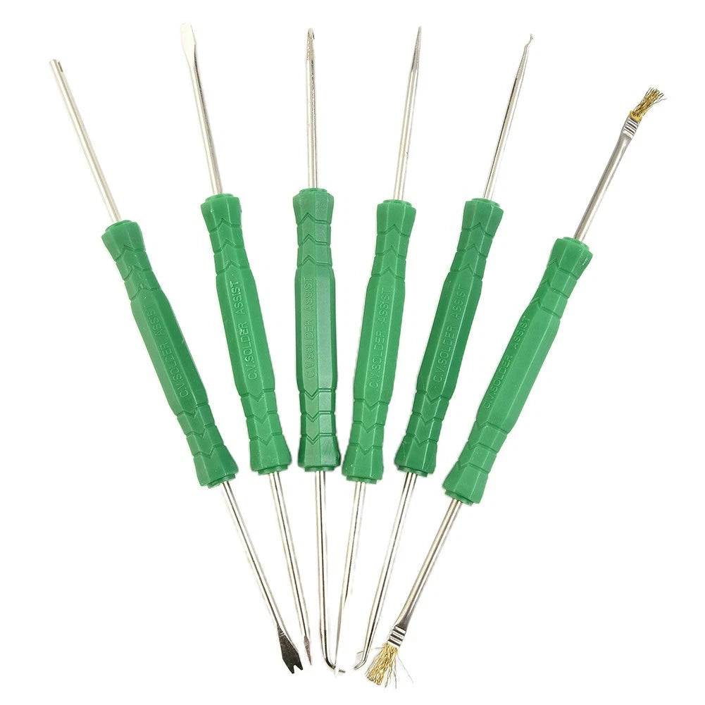 6X Welding Tool Set - Awl, Brush, Carbon Steel Fork Hook