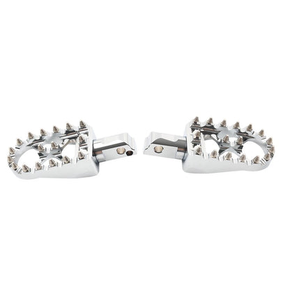 MX Style Wide Foot Pegs for Harley Softail (2018–2023) - Chrome