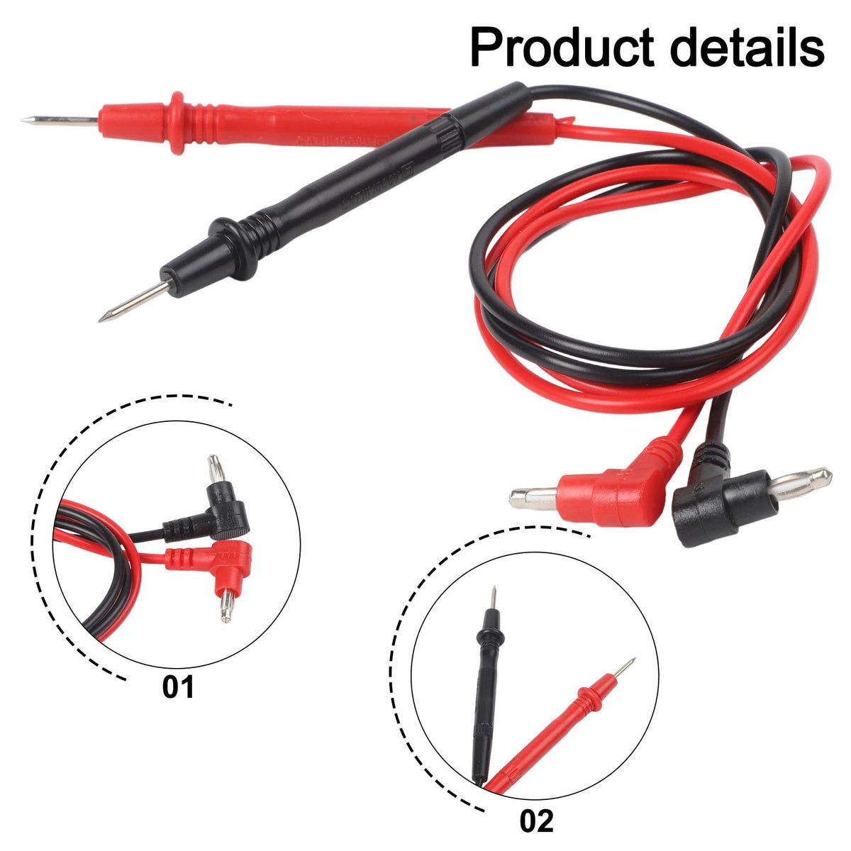 2X Digital Multimeter Probe Leads for Automotive Testing