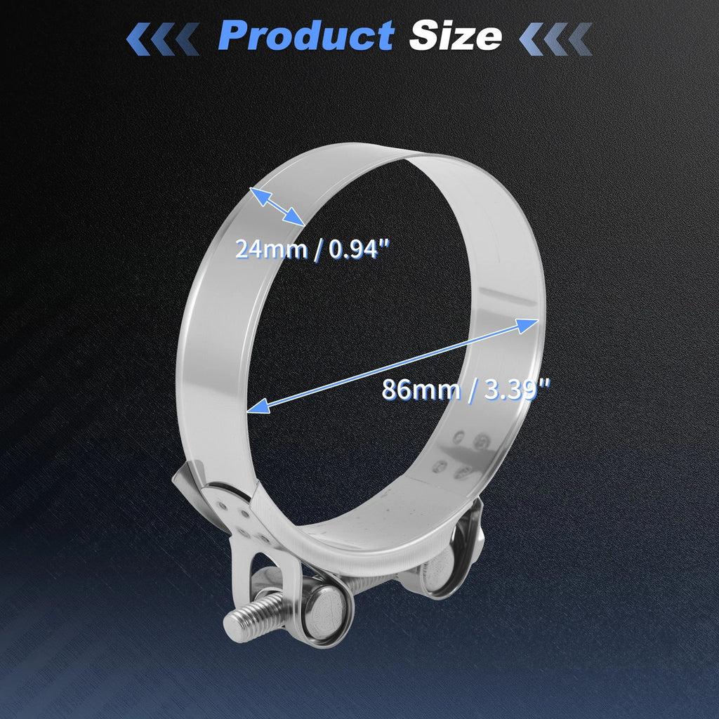 2X Exhaust Clamp for Universal Applications (3.39")