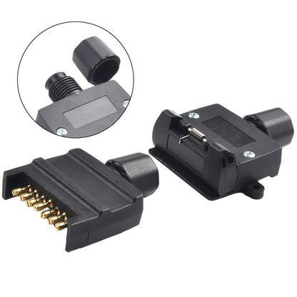 7 Pin Flat Trailer Adaptor Connector for Boats and RVs