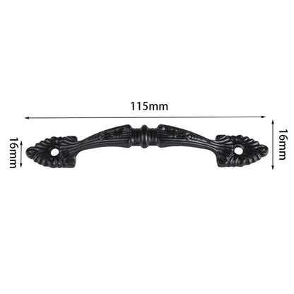 Pack of 4 Retro Black Iron Door Handles for Kitchen Cupboard Gate