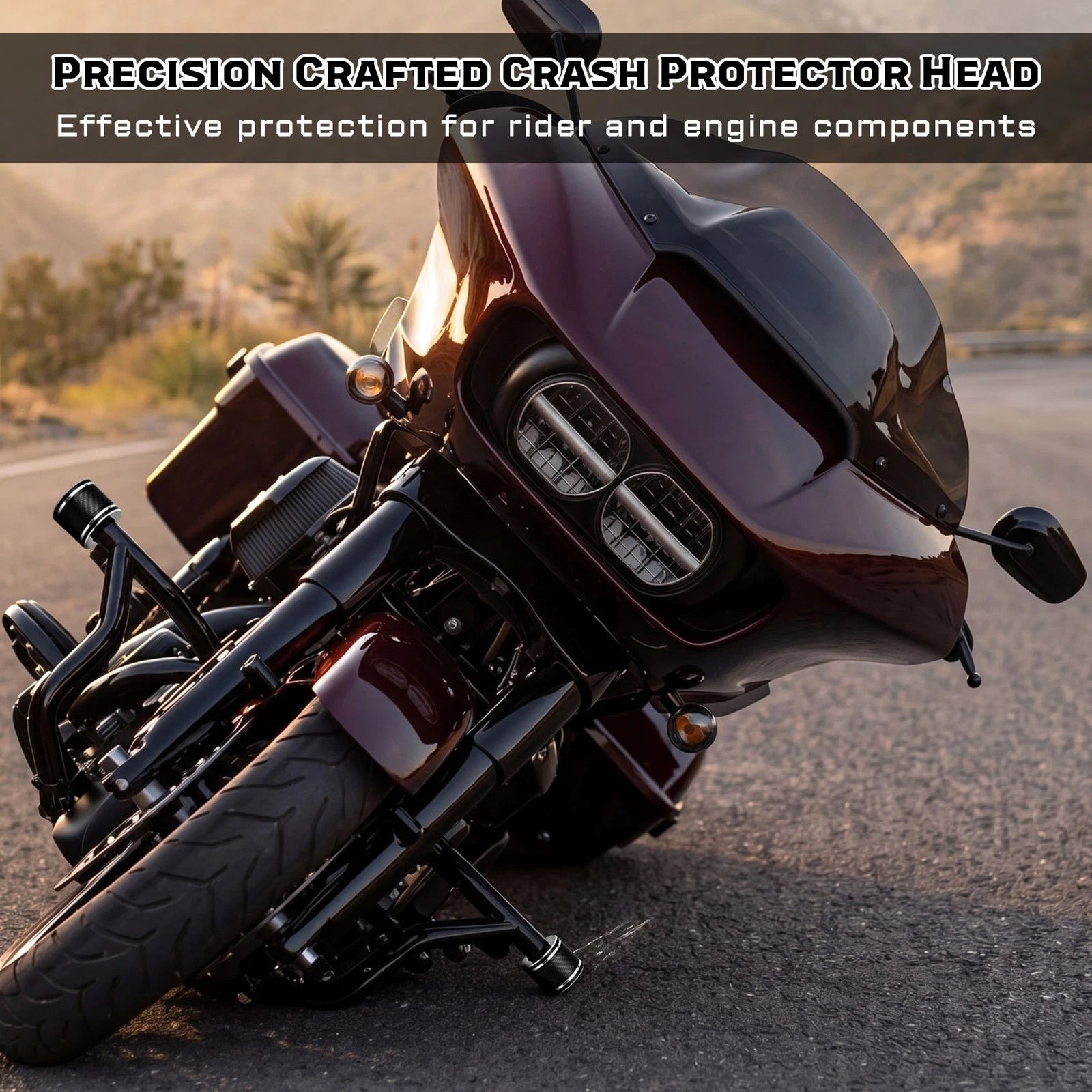 Front Engine Guard Crash Bar for Harley Touring Electra Street Glide (2014–2023)