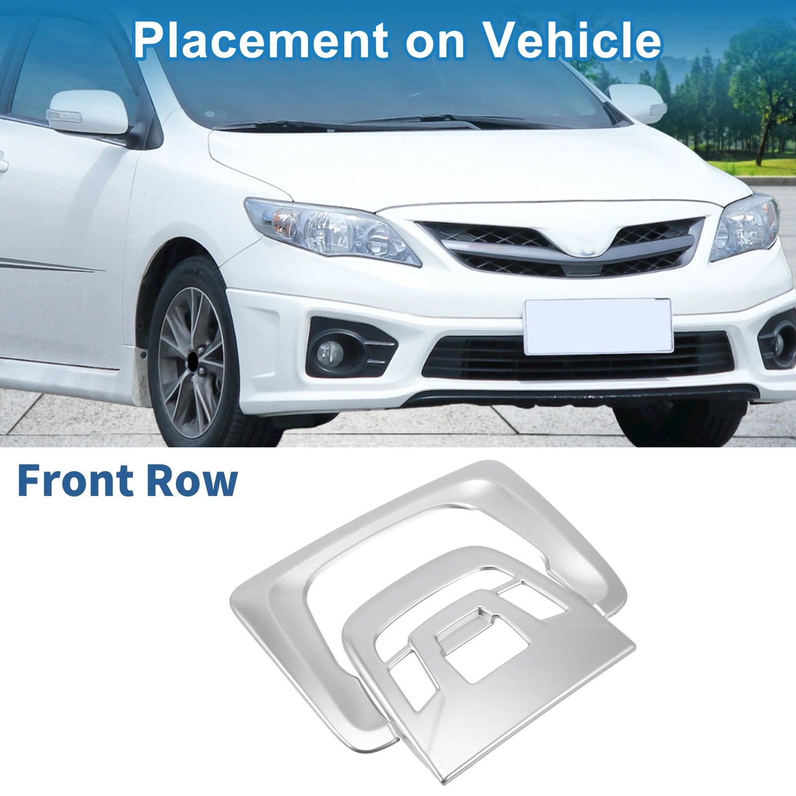 Front Row Headlight Trim Bezel for Toyota Corolla (2022–2024) ABS