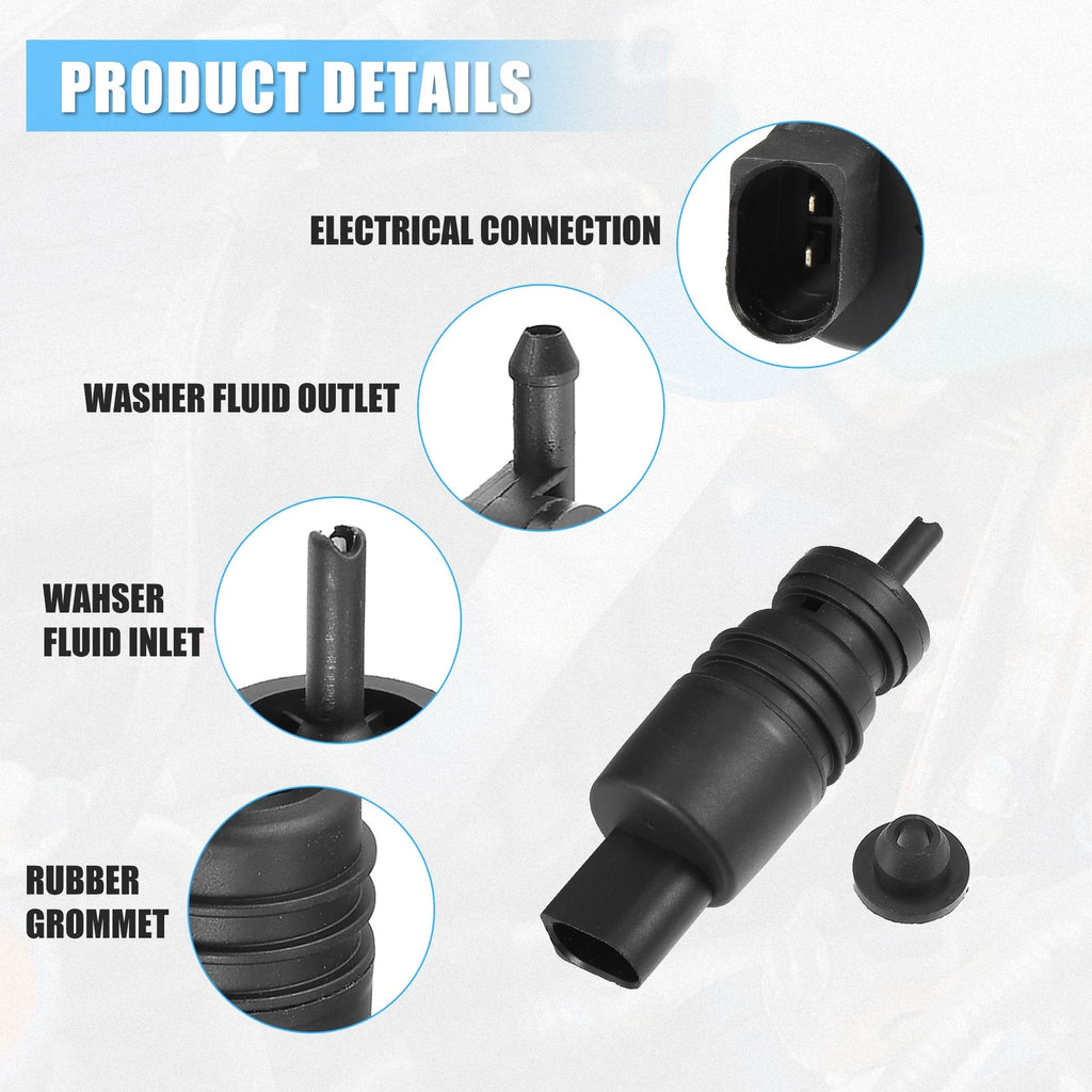 Windshield Washer Motor Pump Replacement for Mitsubishi Lancer (2008–2017)