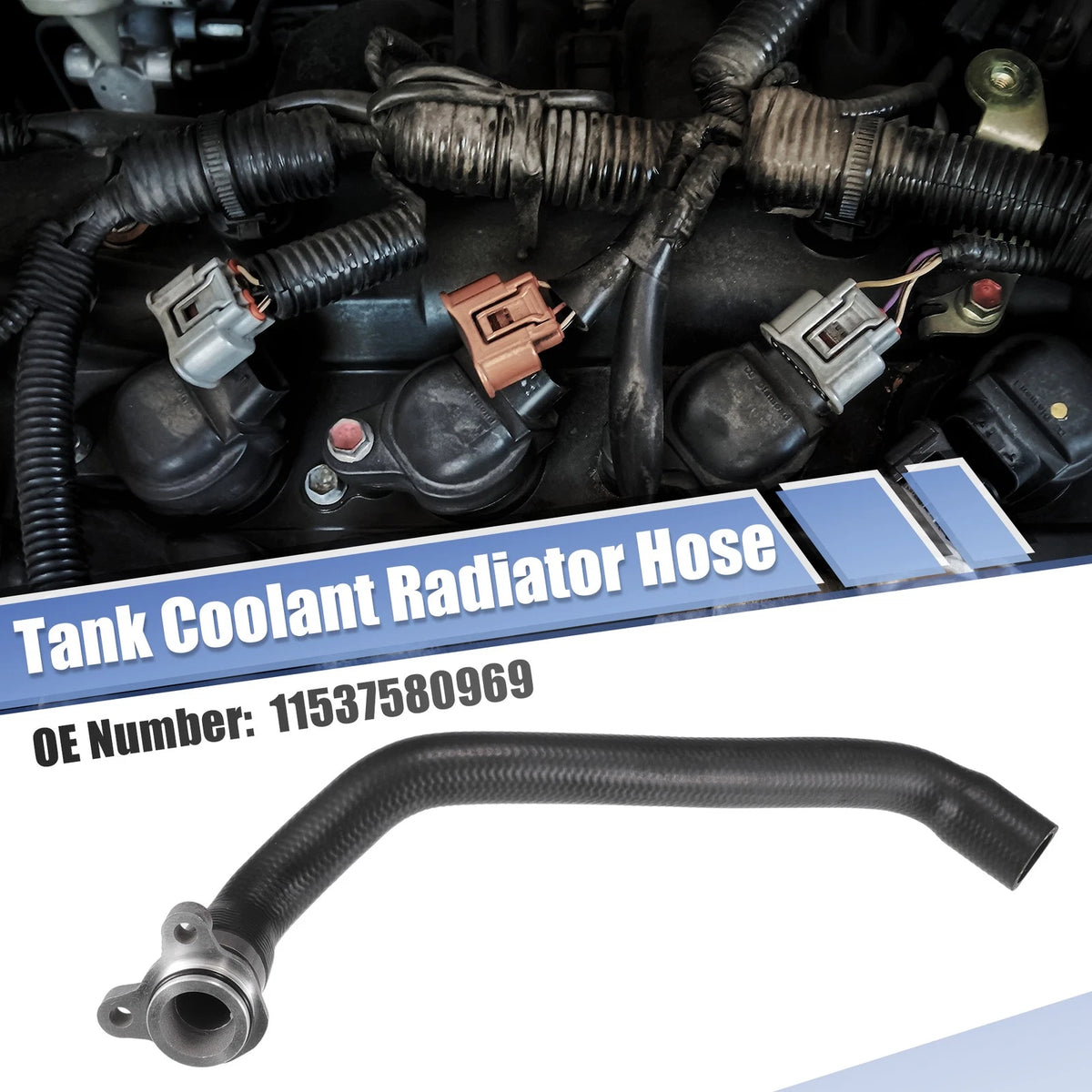 Heater Hose Radiator Expansion Tank Pipe Replacement for BMW 535i (2004–2010)