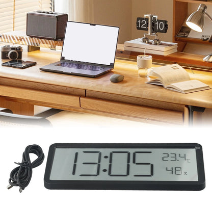 Digital Wall Clock with Humidity Display for Home Office