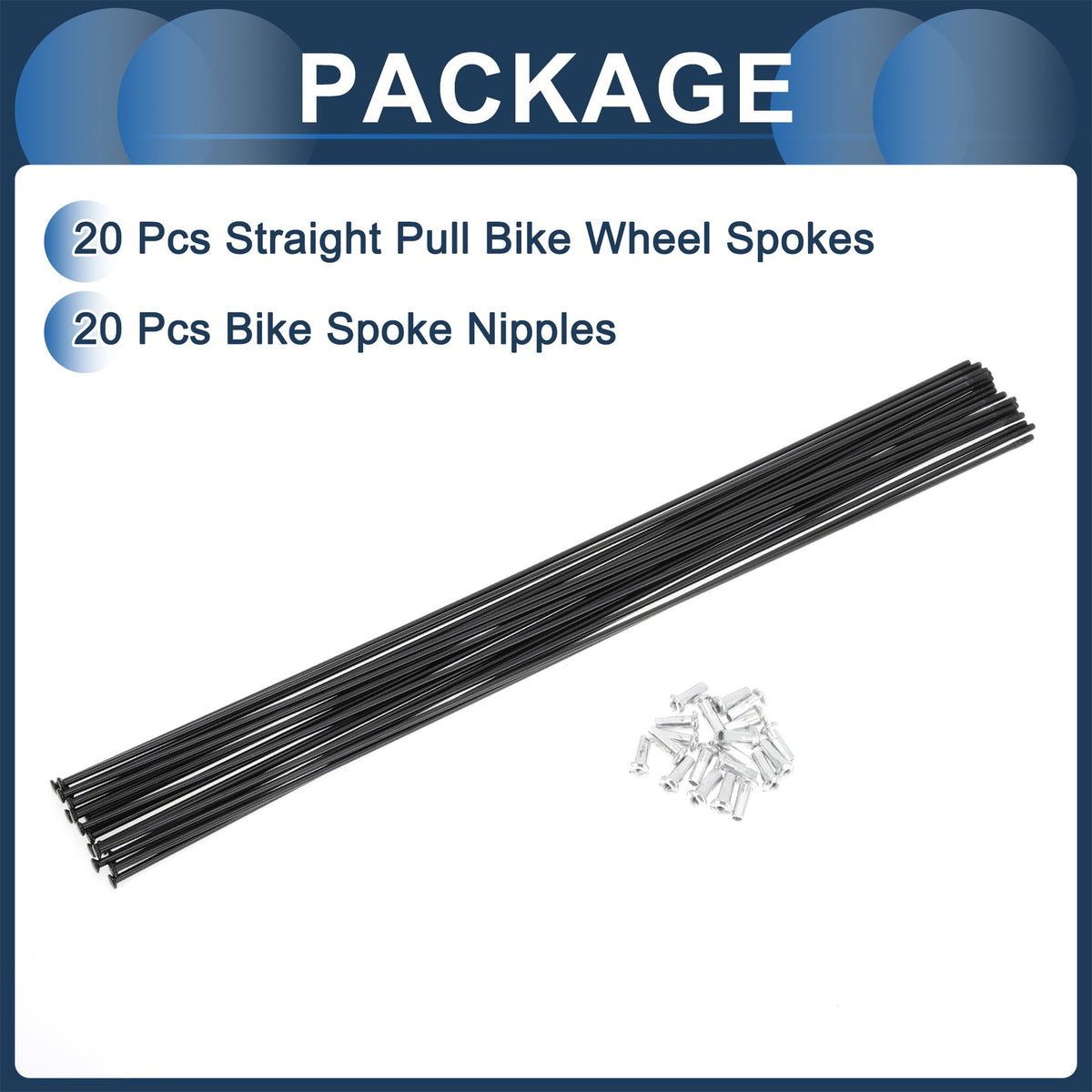 Bicycle Spokes 299mm Straight Pull 14G Set for Bike Wheel (1950–2026)