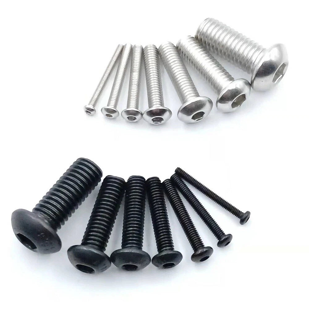 Hex Socket Flanged Bolts Screws Button Head Allen M2-M8 A2 Stainless Steel