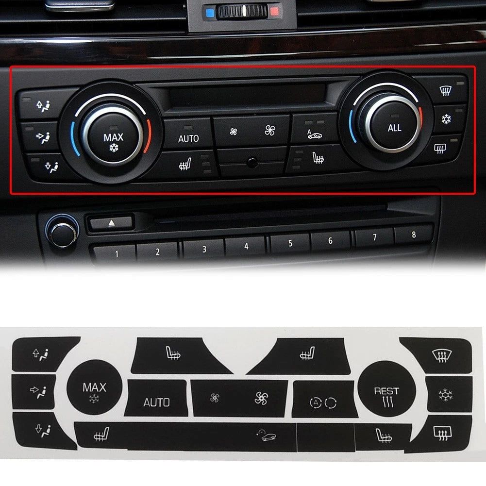 Climate Control Button Replacement Sticker Kit for BMW 3 Series E90 E91 E92 (2006–2013)
