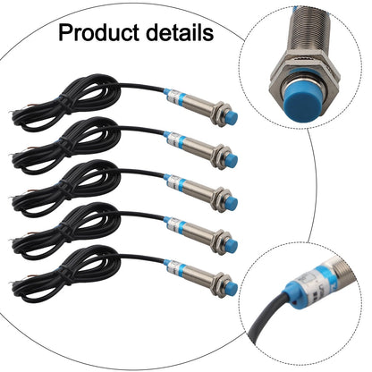 5Pcs Inductive Proximity Sensor Switch 12mm Brass for CNC Machines