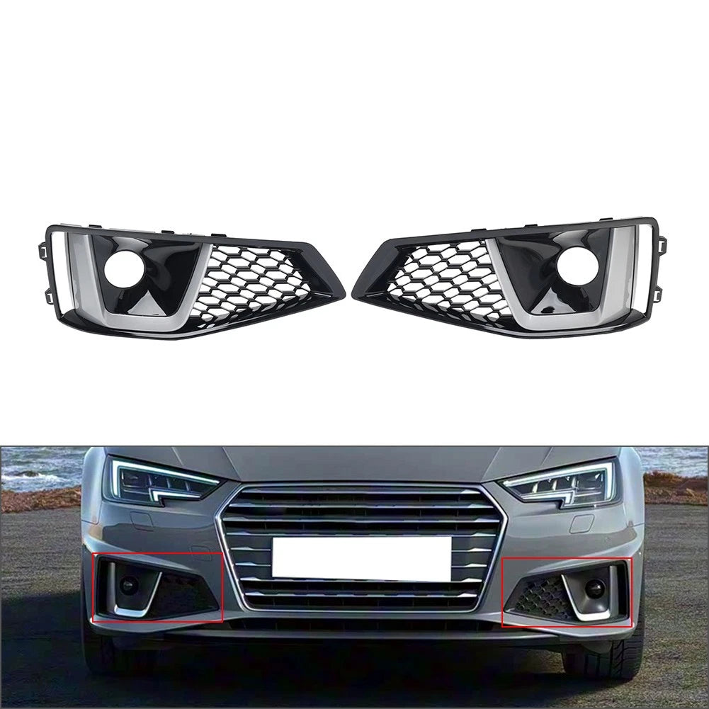Front Bumper with Honeycomb Fog Light Grill for Audi A4 S4 (2019–2020)