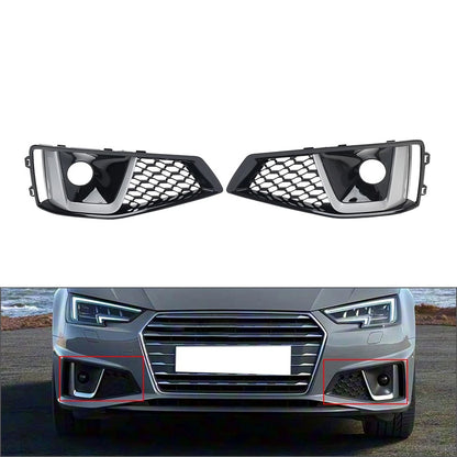 Front Bumper with Honeycomb Fog Light Grill for Audi A4 S4 (2019–2020)