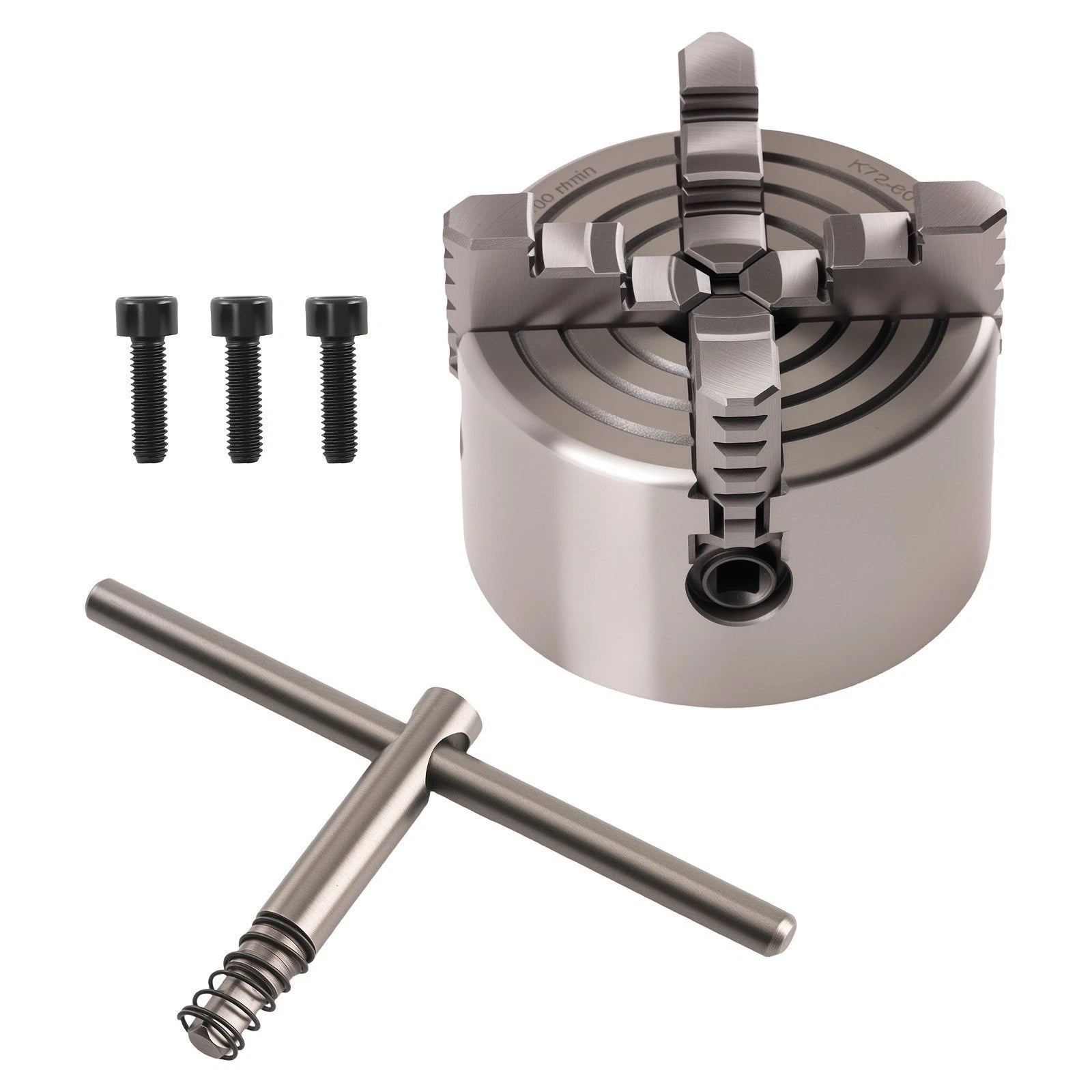 4 Jaw Self Centering Chuck for Lathe K72-80 (80mm, HT300)