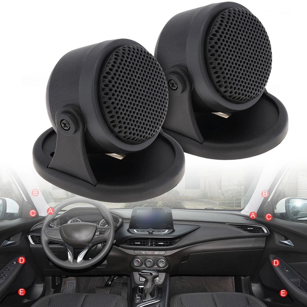 2Pcs Car Dome Tweeters for Universal Fit (LED)