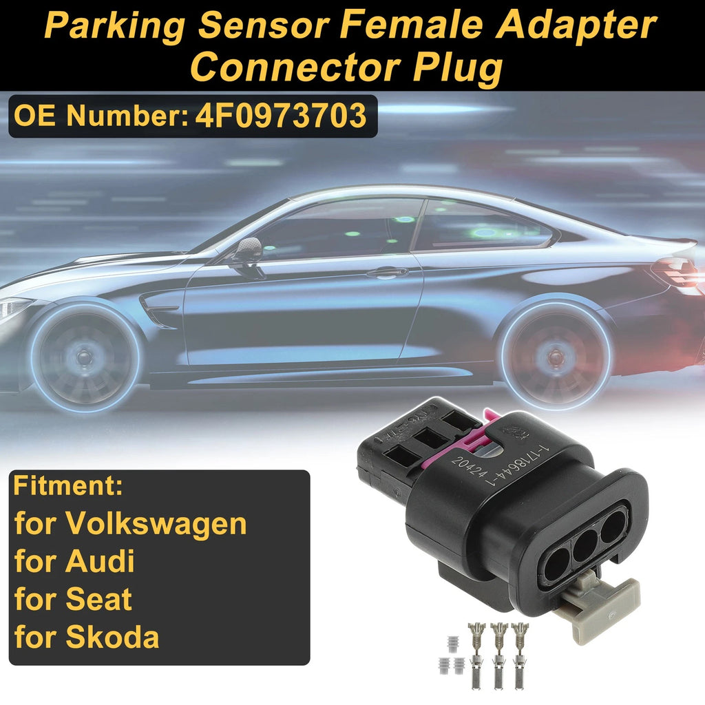 3 Pin Parking Sensor Connector Plug for Volkswagen (2010–2019)