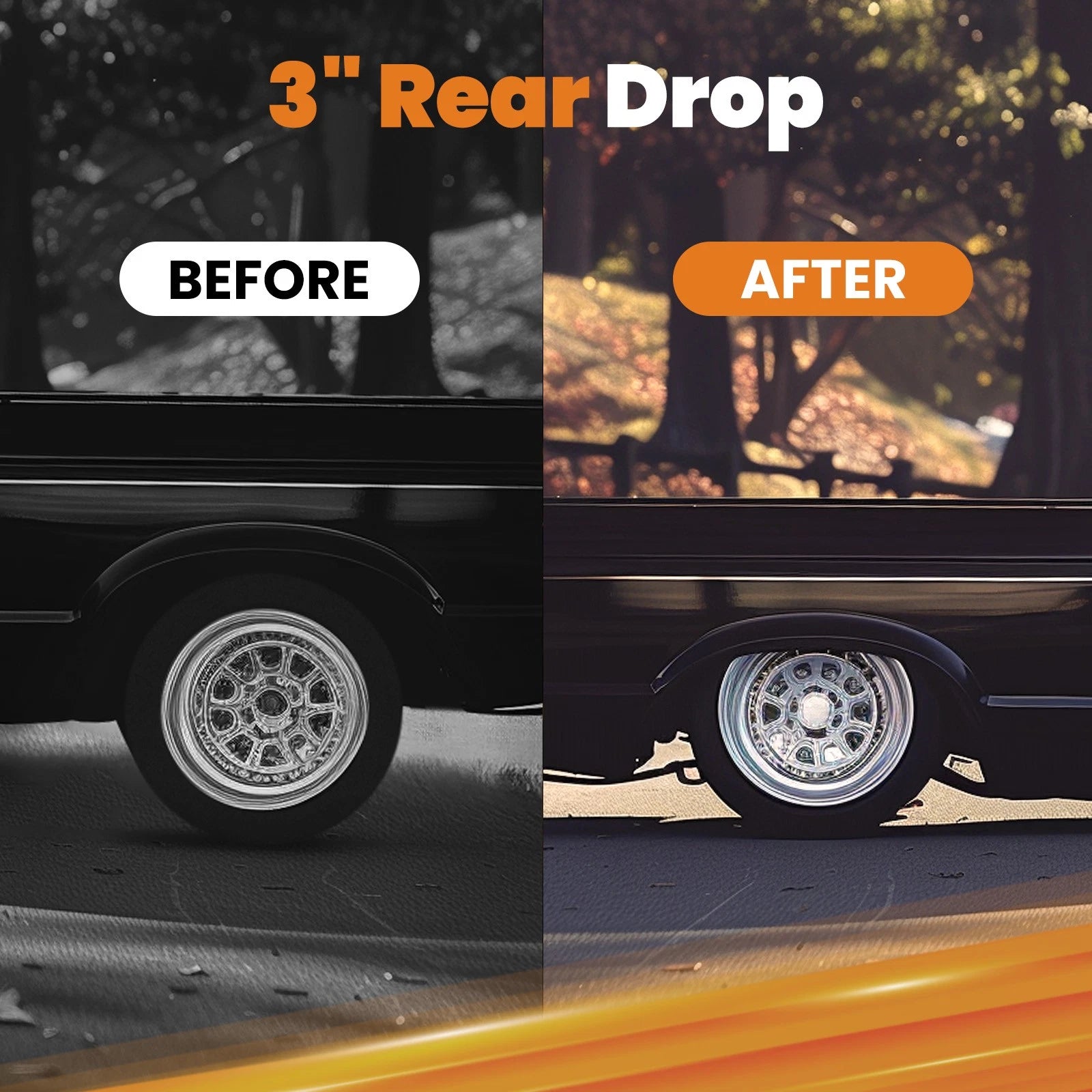 Leaf Spring Drop Lowering Blocks Kit for Chevy GMC Truck (1960–1972)