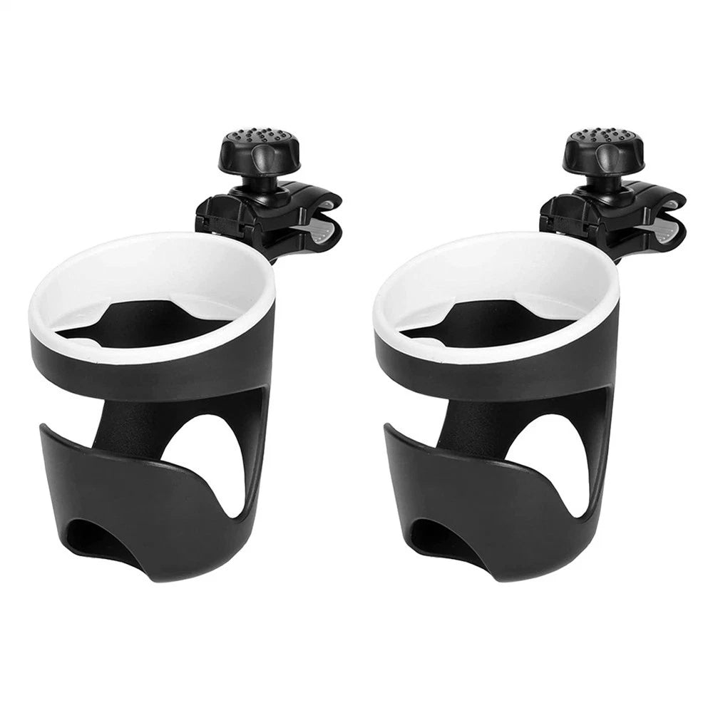 2X Universal Boat Rail Cup Holders - 360 Degree Rotation, Adjustable