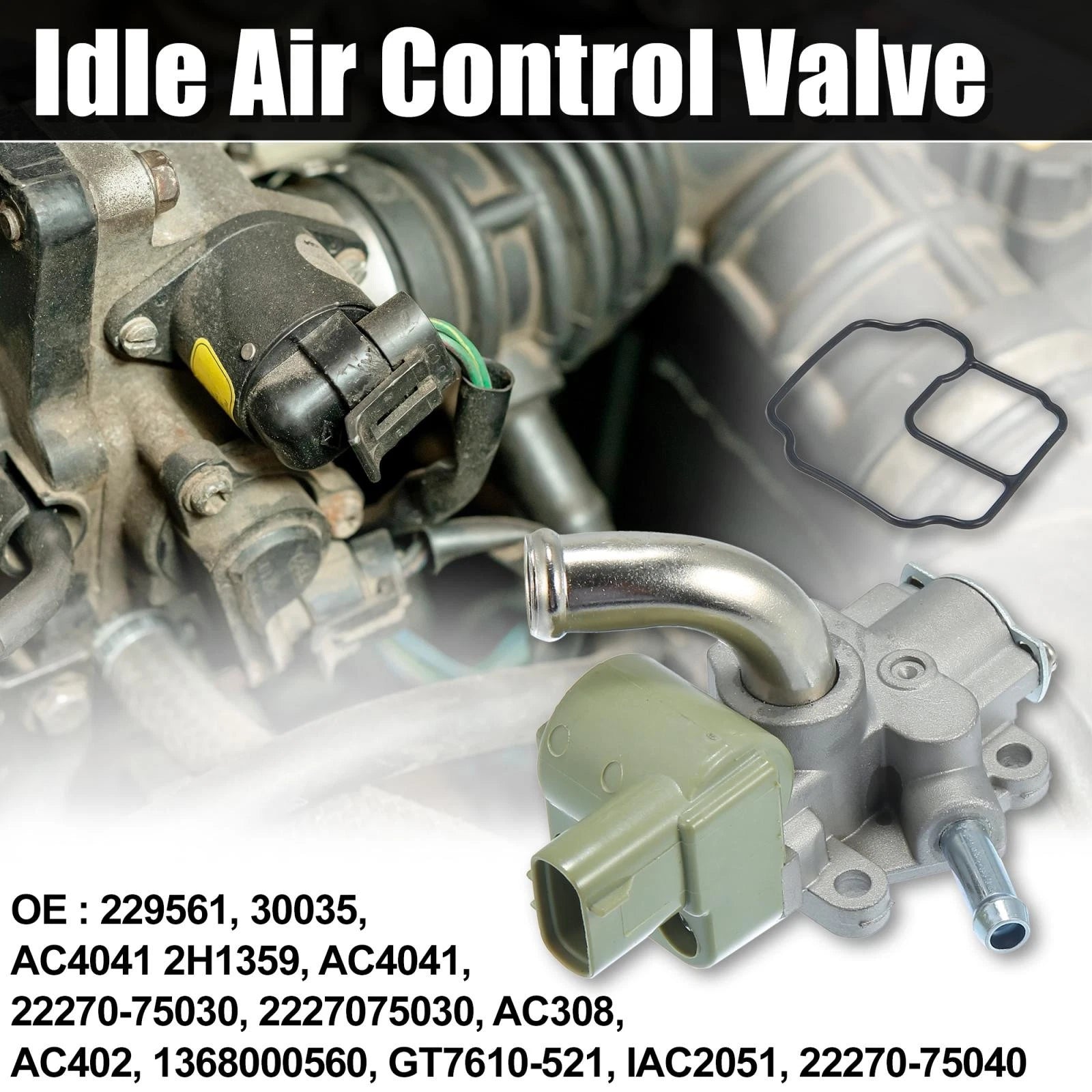 Idle Air Control Valve Replacement with Gasket for Toyota 4Runner Tacoma (1996–2000)