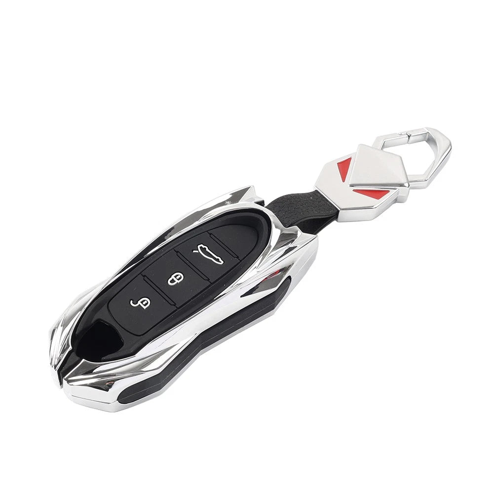 Remote Key Shell Case for Porsche 718 911 Macan Cayenne Cayman Boxster (2016–2023)