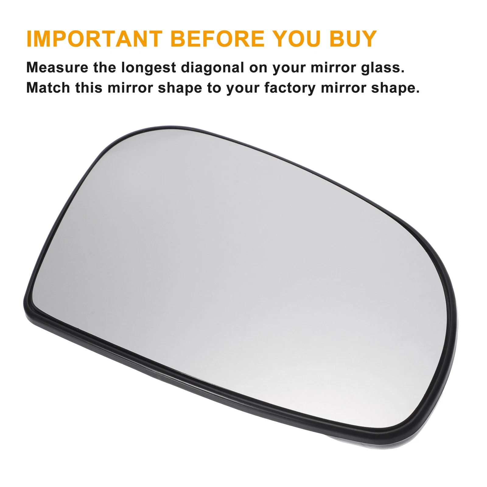 Right Side White Mirror Glass for Citroen Saxo (1995–2003)