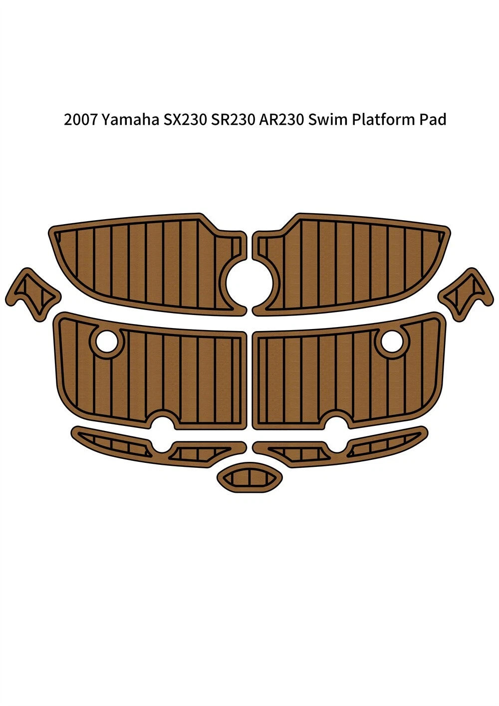 Swim Platform Pad for Yamaha SX230 SR230 AR230 (2007) - EVA Foam Teak Mat