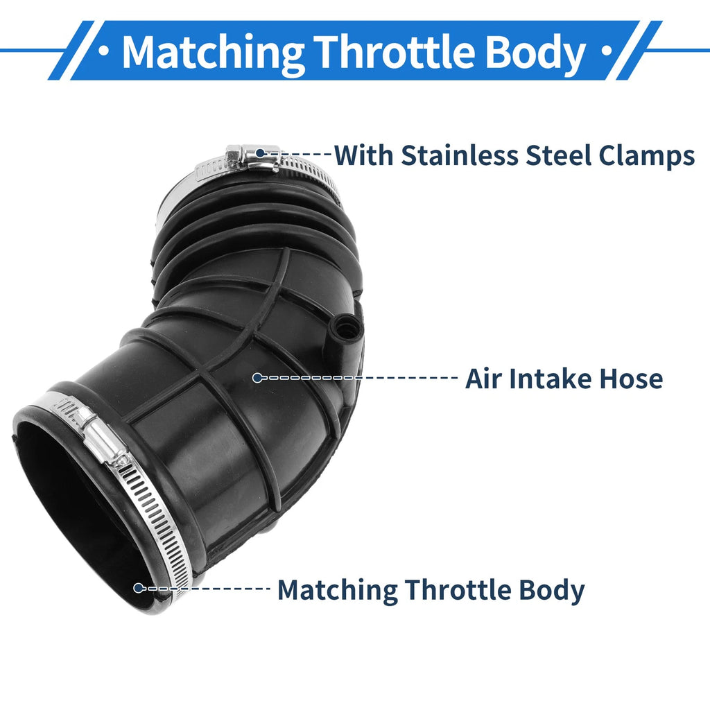 Engine Air Intake Hose with Clamps Replacement for BMW E46 E39 (2001–2005)