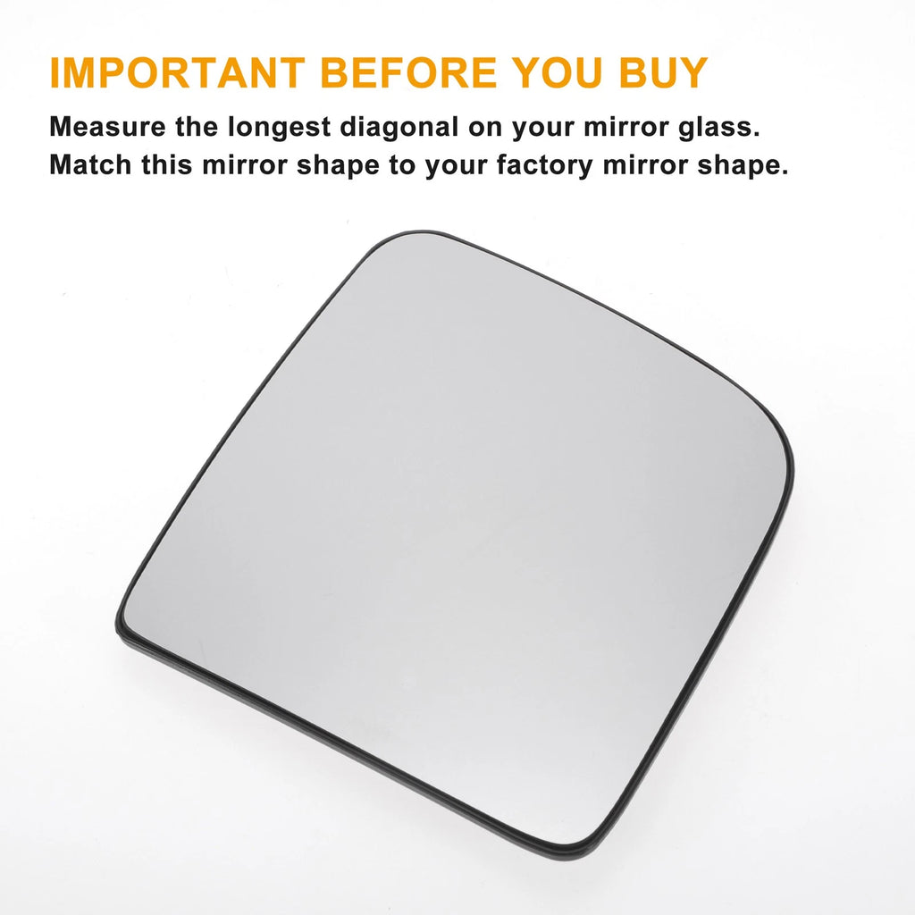 Mirror Glass Right Upper Side White Non Heated for Ford Transit (2014–2023)