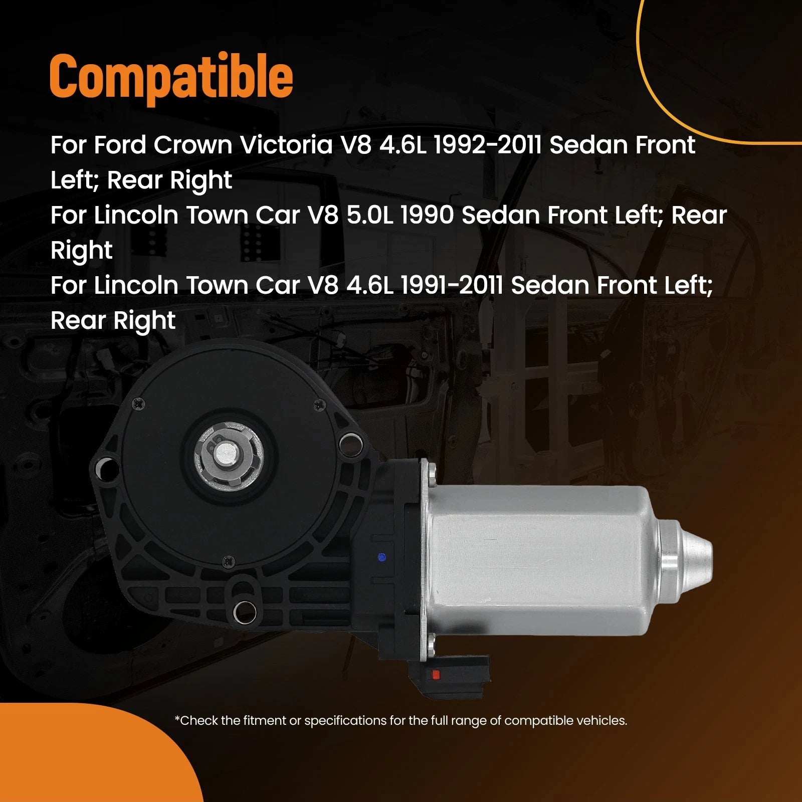 Front Left Window Motor for Grand Marquis/Crown Victoria (1992–2011) 742-252