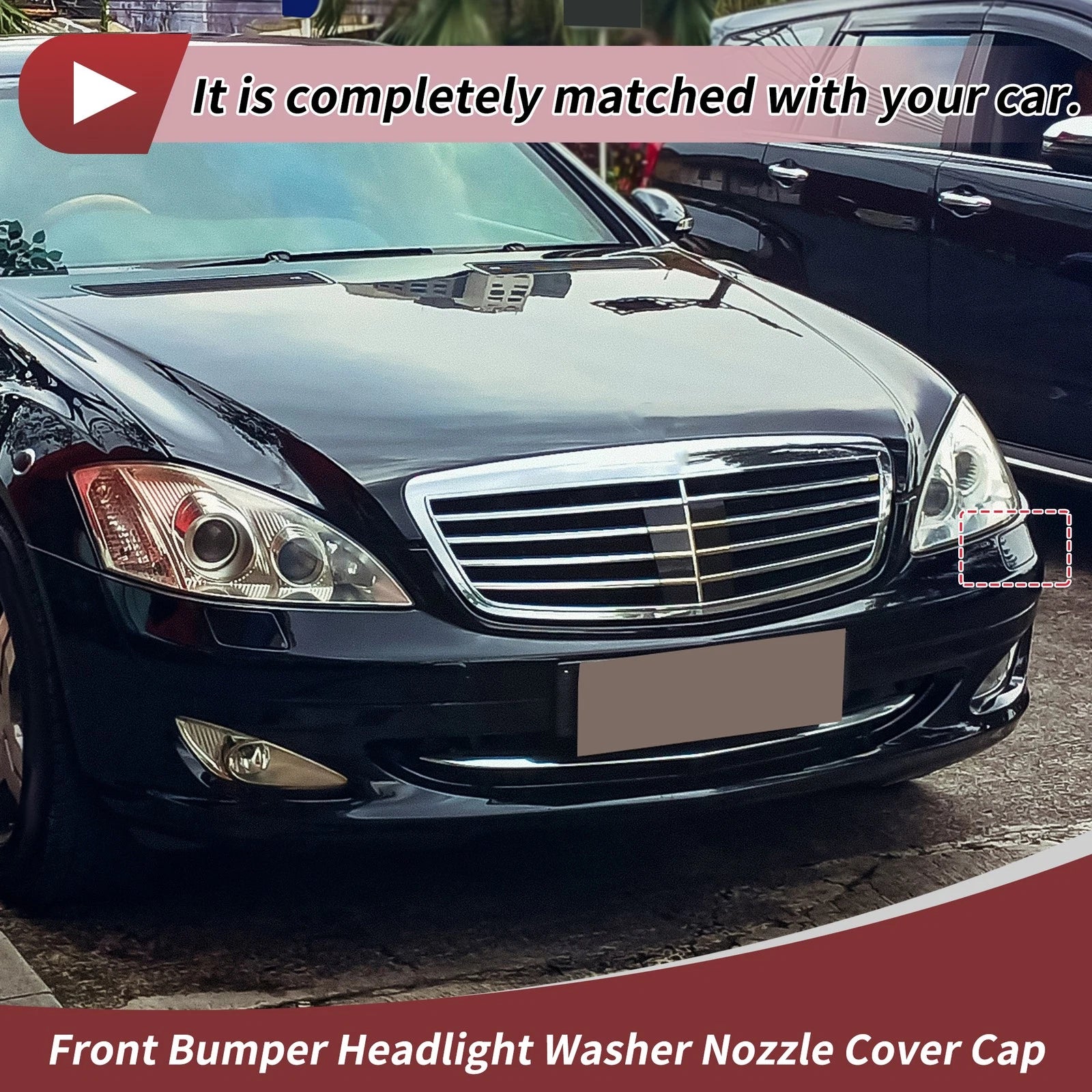 Front Left Headlight Washer Nozzle Cover Cap for Mercedes-Benz S63 AMG (2014–2017)