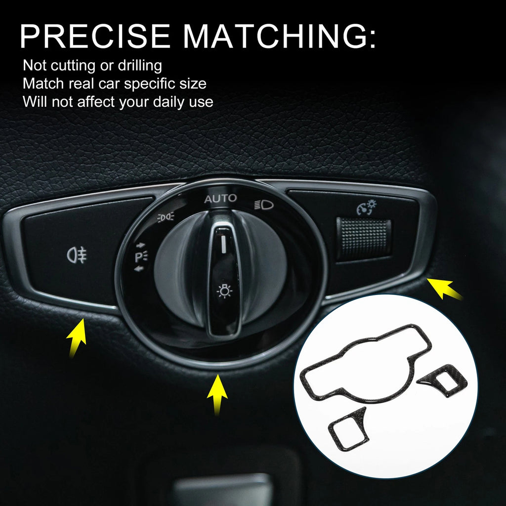 Headlight Switch Cover Sticker for Mercedes-Benz A B C E G CLA (2014–2019)