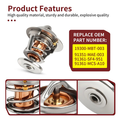 Thermostat + O-Ring 19300-MBT-003 for Honda ST1300PA (2006–2018)